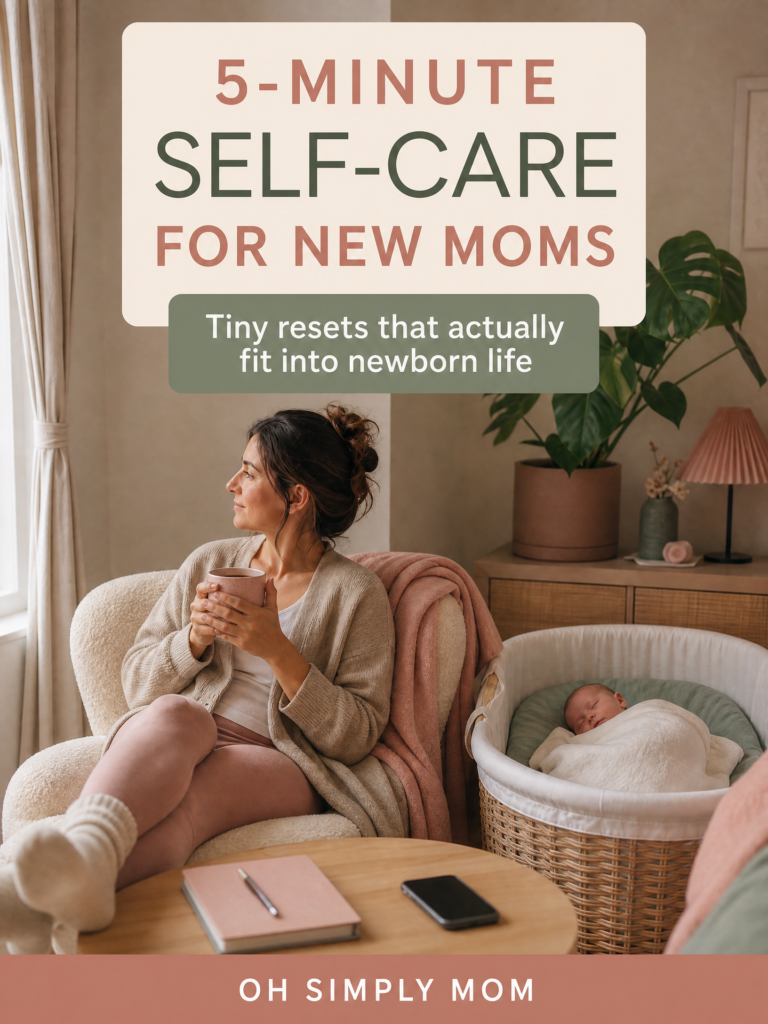 A calm five-minute pause while planning a practical baby registry