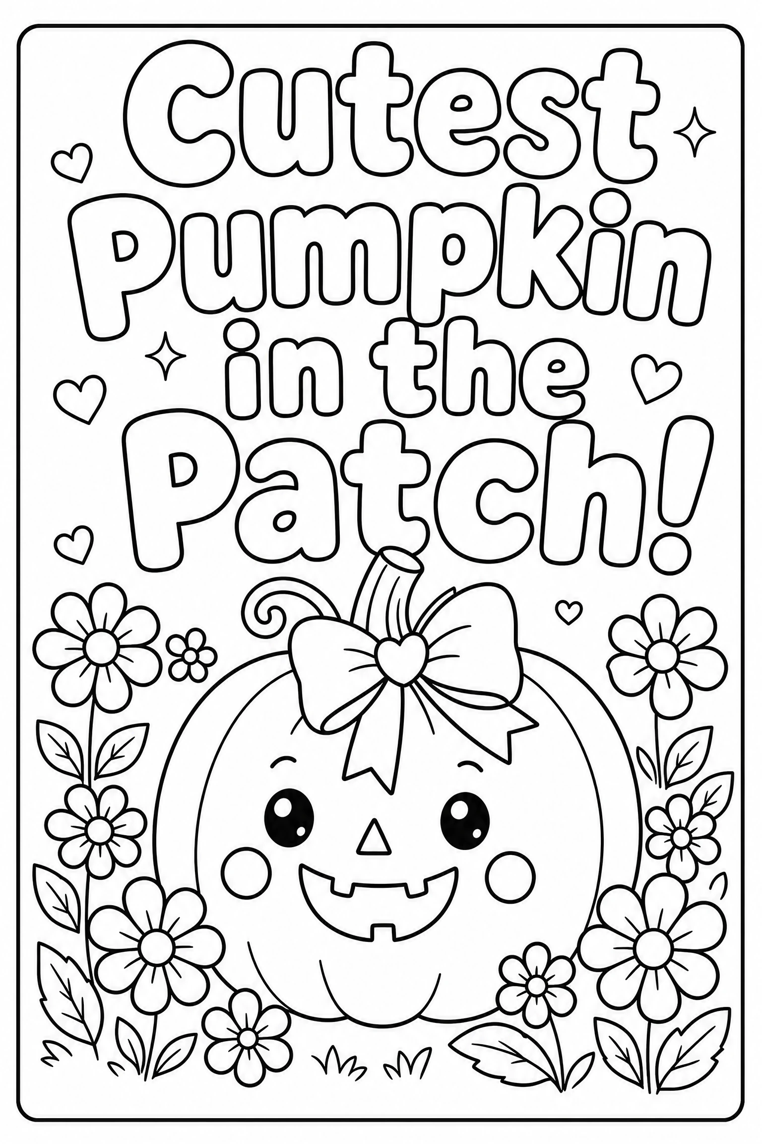 Cutest pumpkin in the patch coloring page