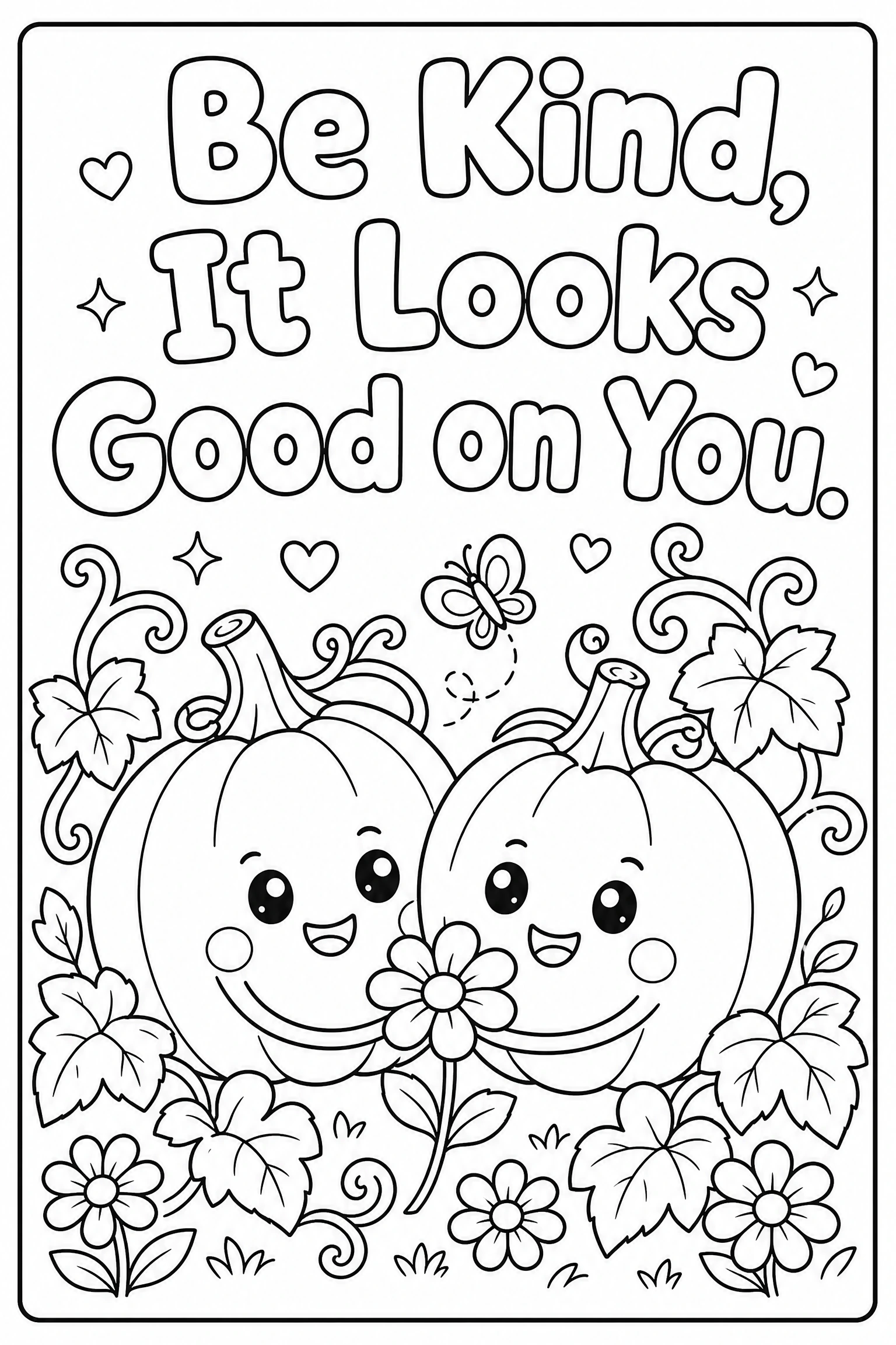 Be kind it looks good on you coloring page