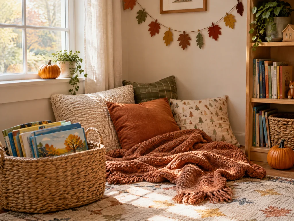 Cozy reading corner for kids