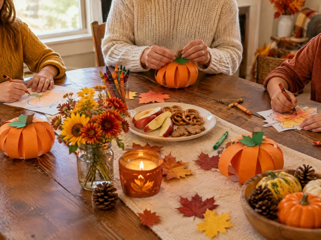 Simple family fall celebration