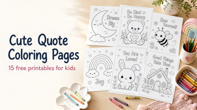 Cute Quote Coloring Pages