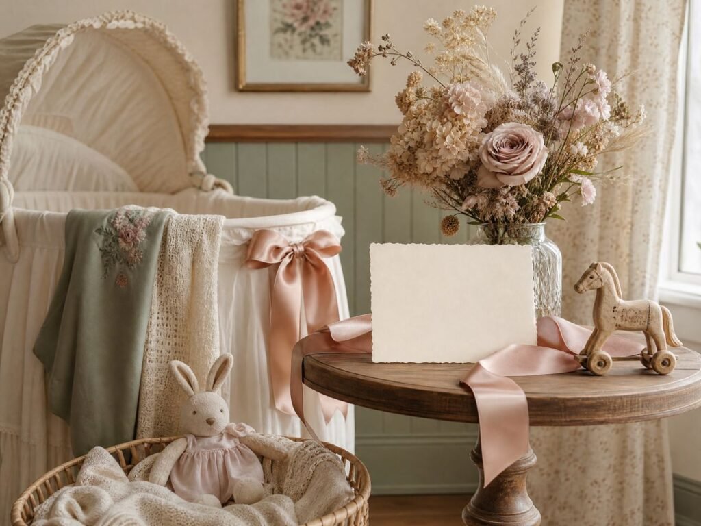 a classic nursery with a handwritten name list