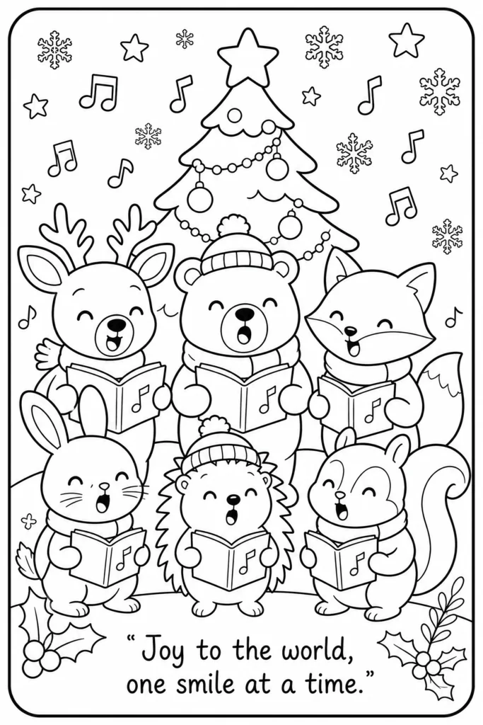 Joy to the world one smile at a time coloring page