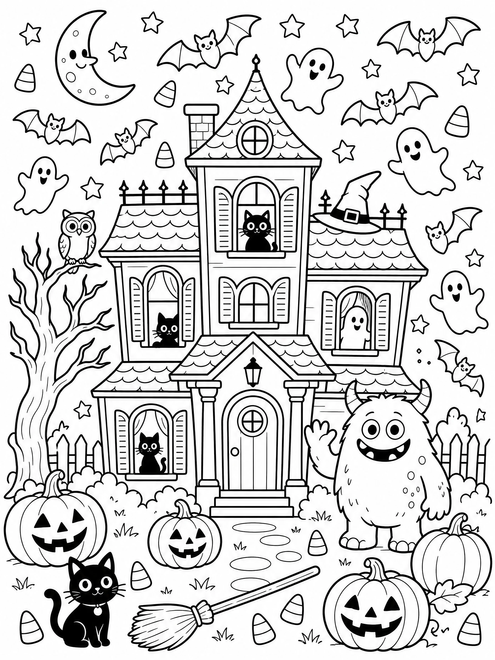 Halloween I Spy Activity Sheet coloring page