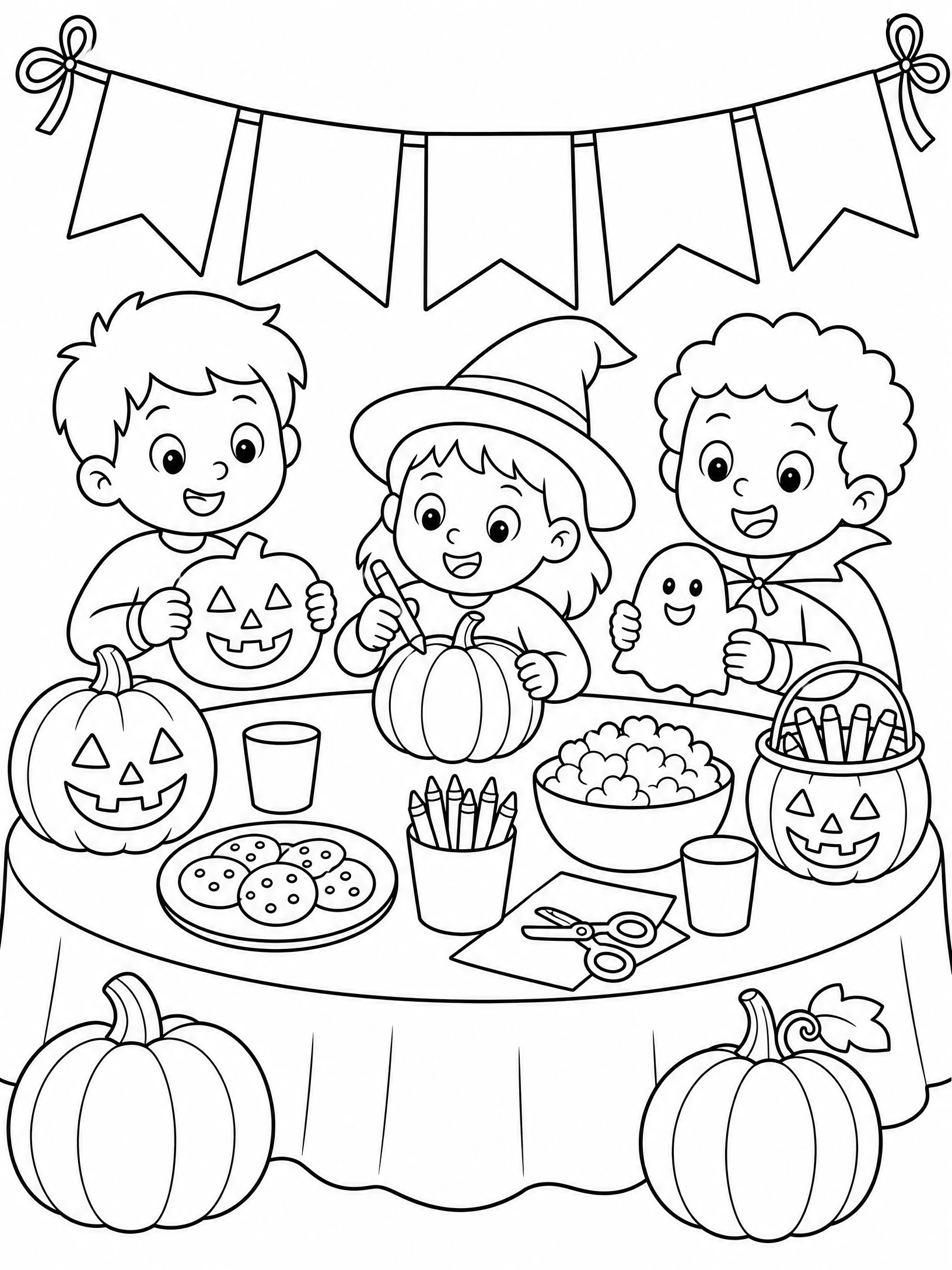 Halloween Party Activity Sheet coloring page