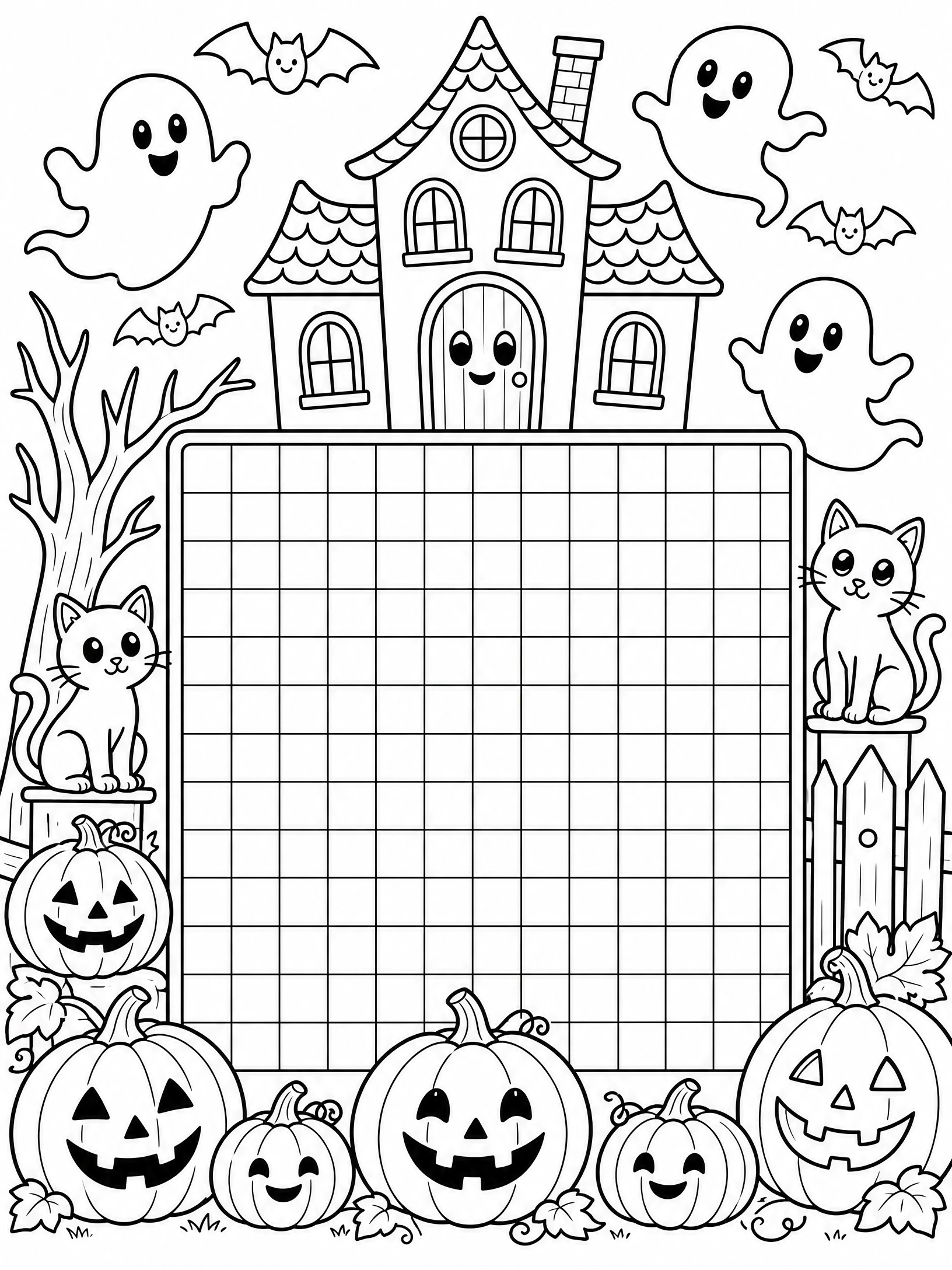 Trick-or-Treat Word Search coloring page
