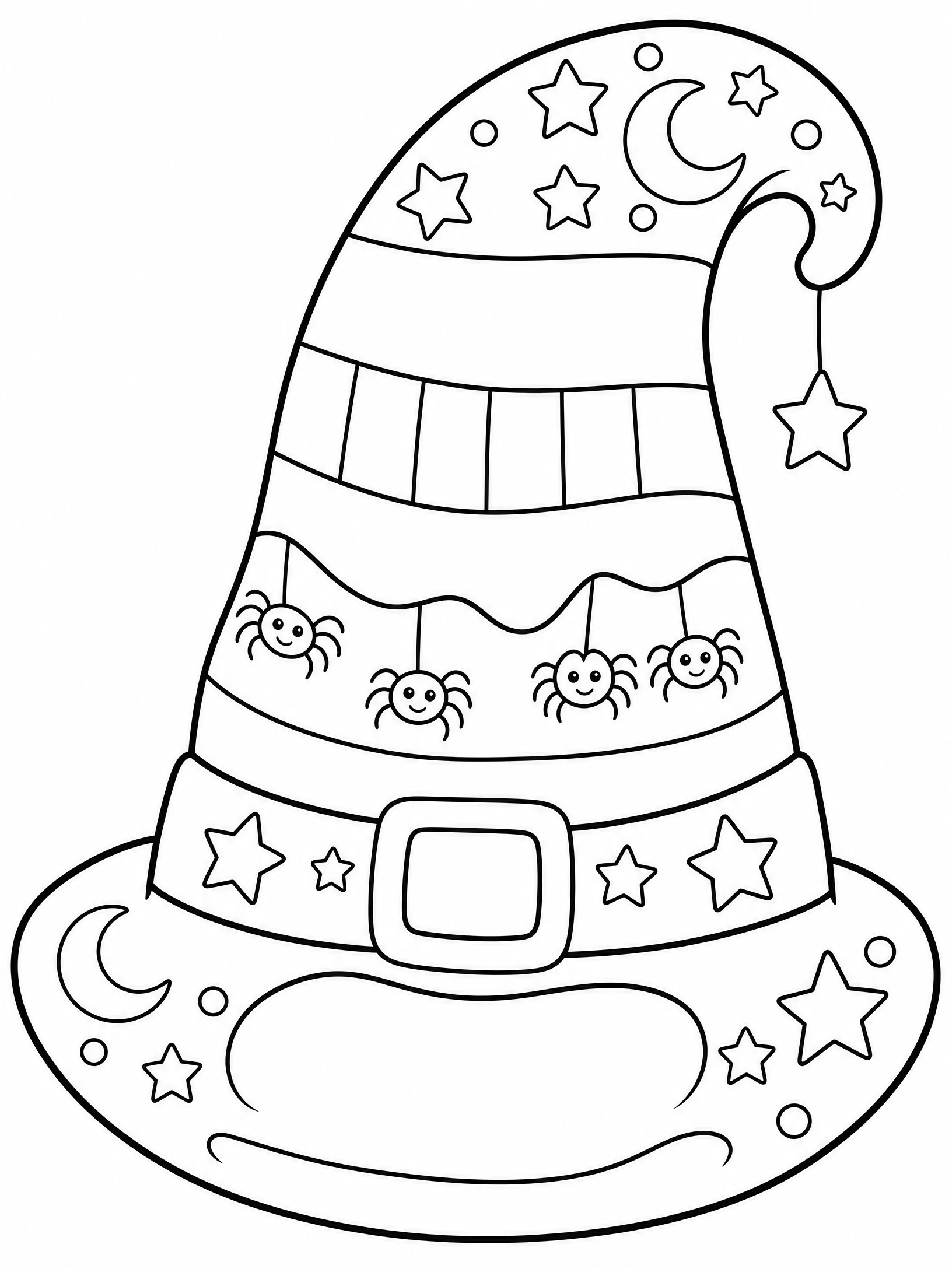 Design a Witch Hat coloring page