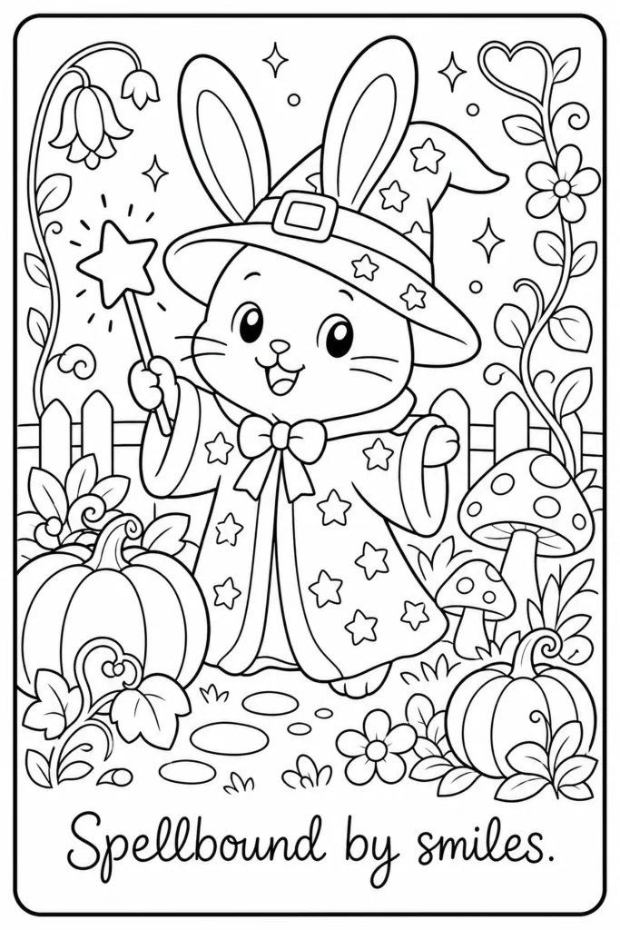 Spellbound by smiles Halloween coloring page