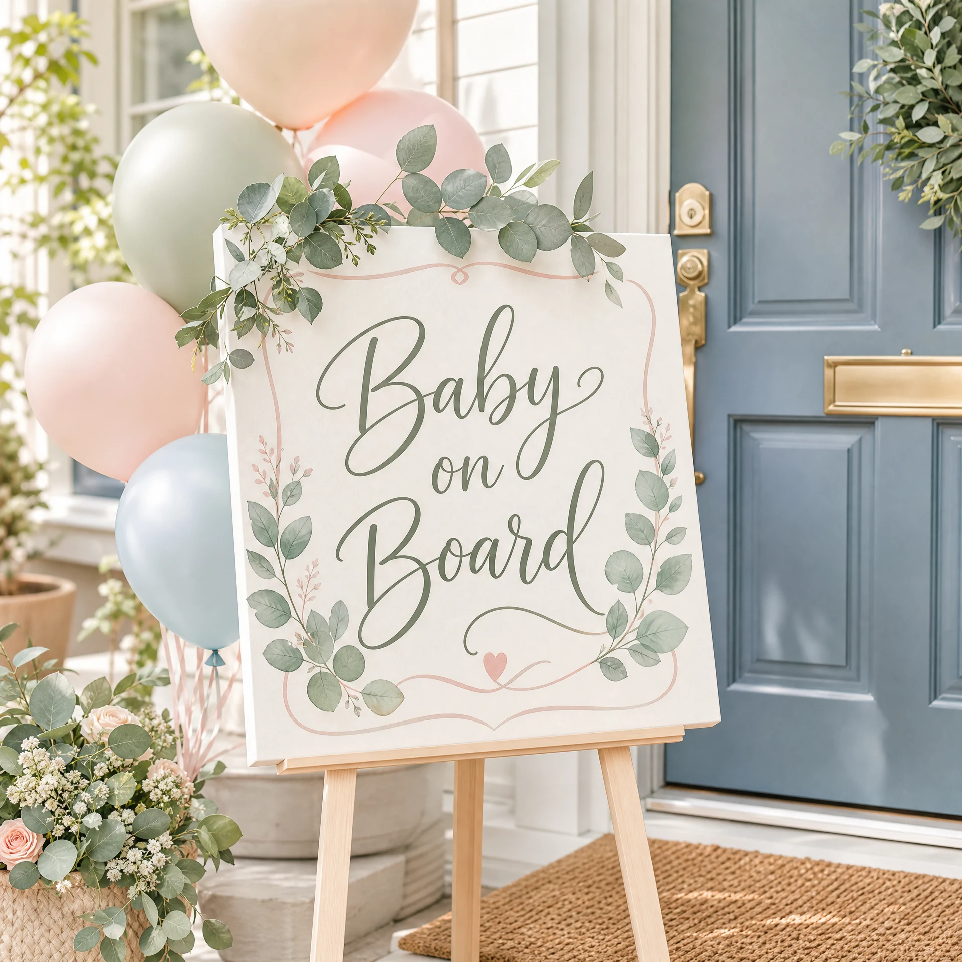 Baby on Board welcome sign