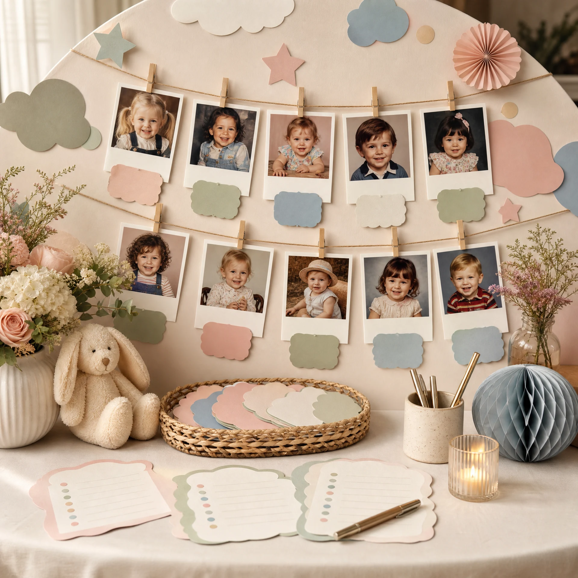 Guess the baby photo shower game