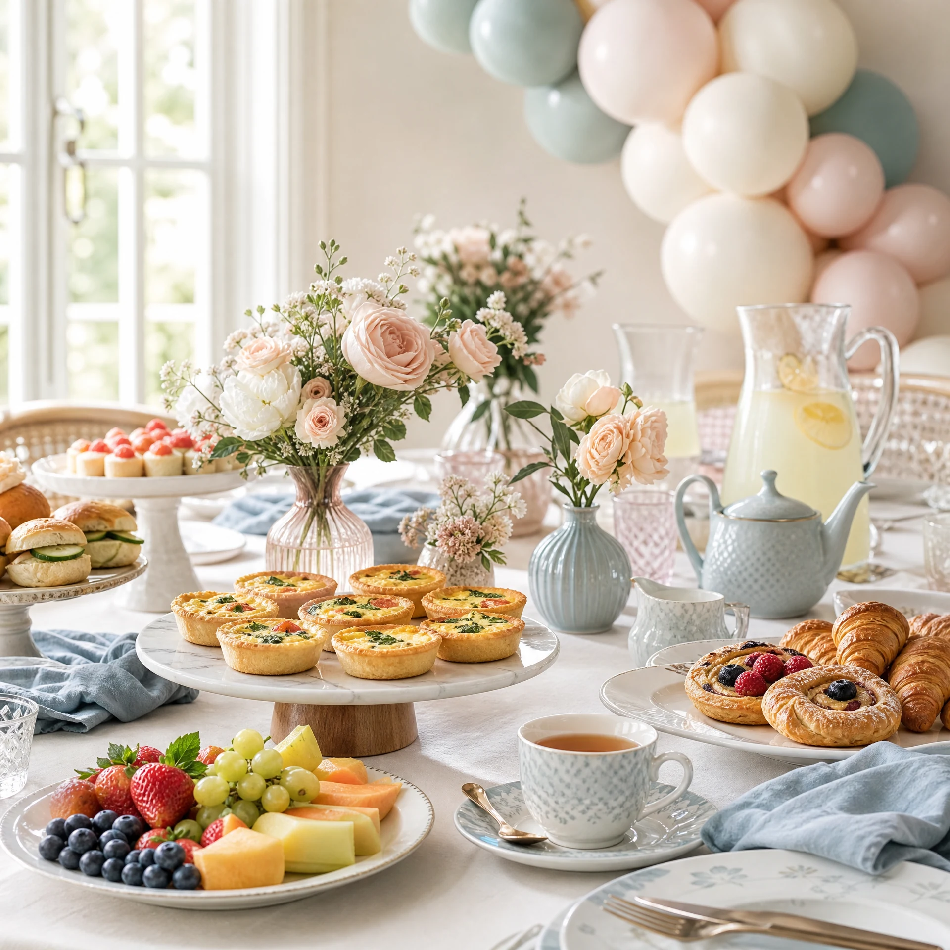 Baby shower brunch table
