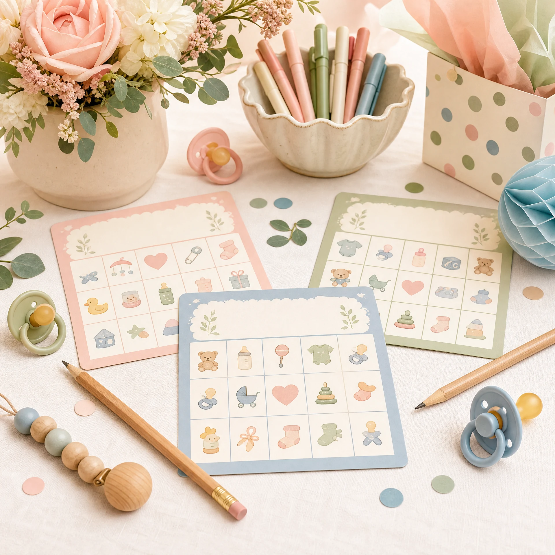 Baby bingo game setup