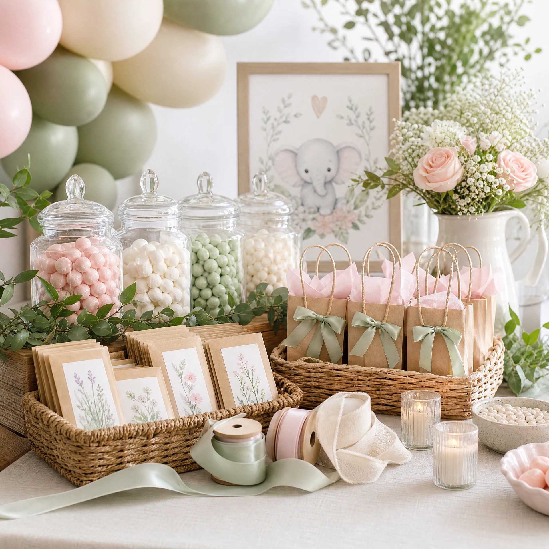 Baby shower favor bar