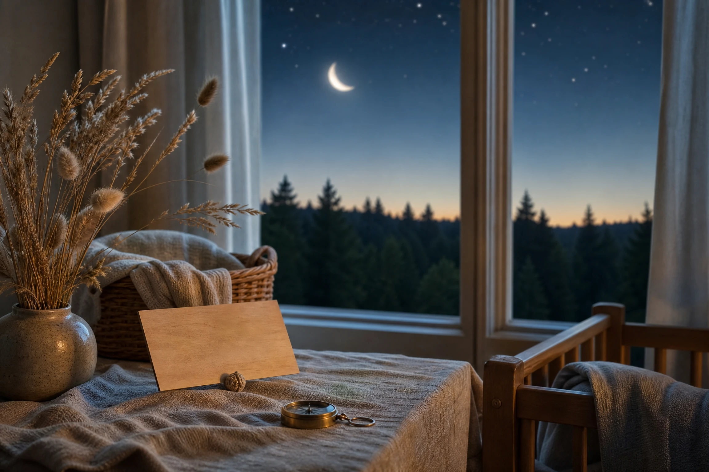 Moon, stars, and forest horizon as inspiration for celestial baby names