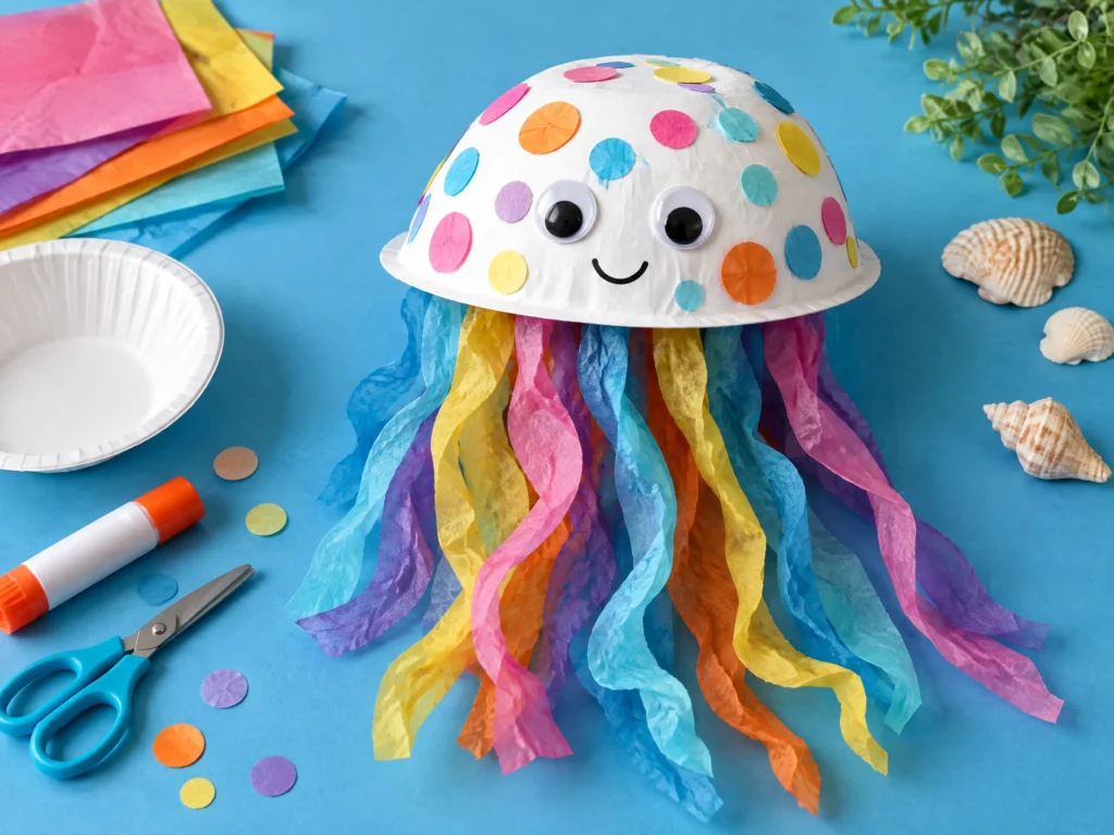 Tissue-paper jellyfish craft