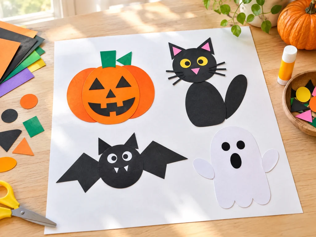 Halloween shape pictures craft