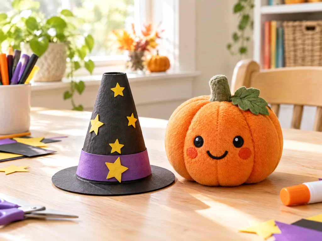 Paper cup witch hat craft