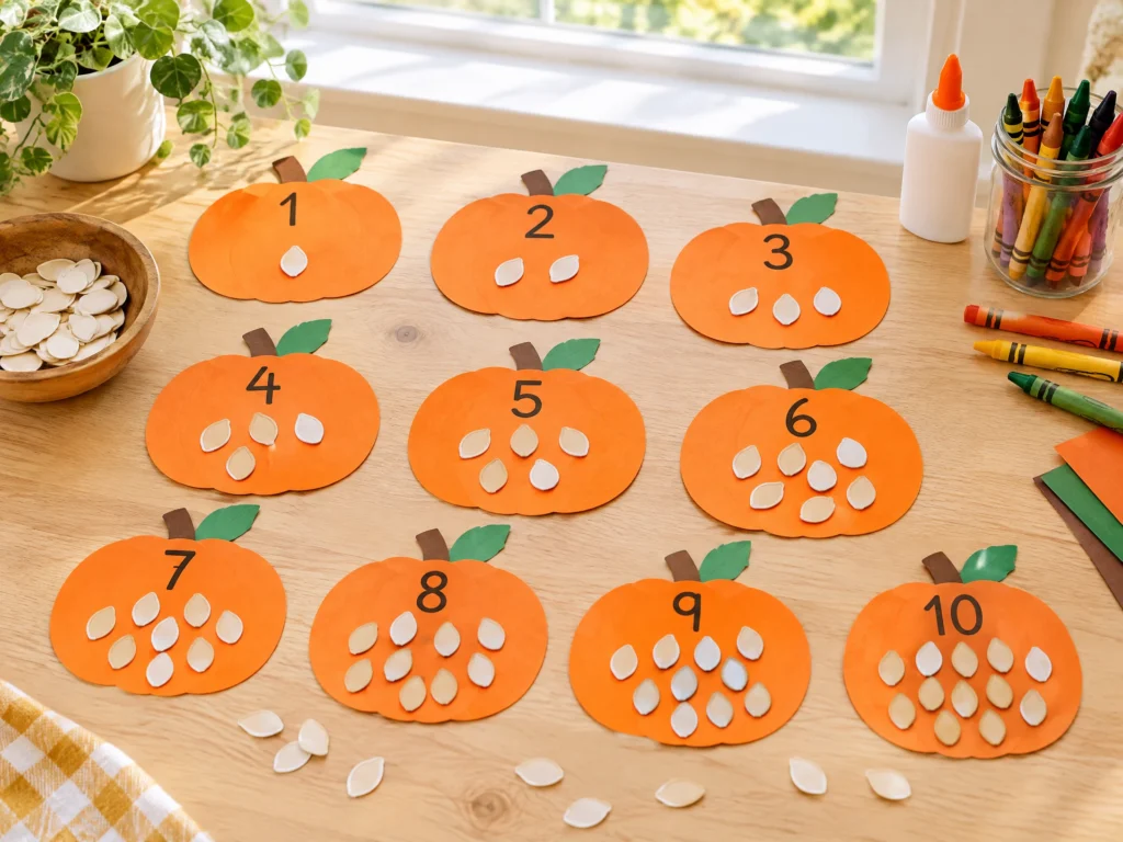 Halloween counting pumpkin activity