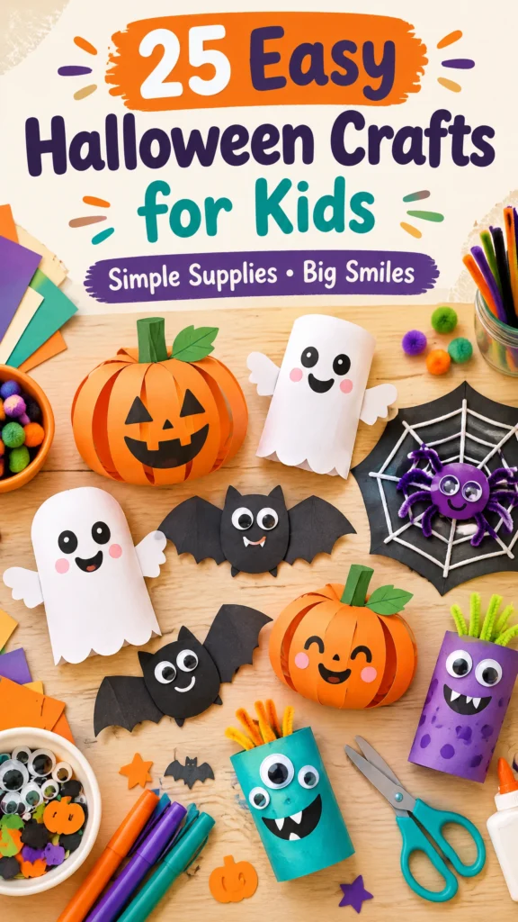 25 Easy Halloween Crafts for Kids — Simple Supplies, Big Smiles